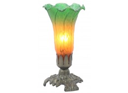 Upward Lily Lamp Amber/Green - 20.5cm