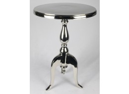 Cast Aluminium Table Round Top 56cm - Nickel Plated Finish