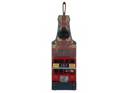 Red Double Decker Bus Design Wall Bottle Opener - 29cm