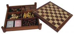 Sheesham Wood Games Compendium 33cm