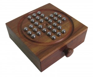 Solitaire With Drawer Sheesham Wood - 14cm