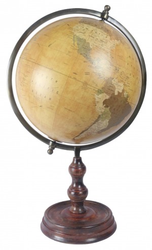 Large Globe On Wooden Base 72cm * Seconds *