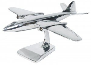 Canberra Aeroplane Wing Span Nickel Plated  Aluminium - 39cm 