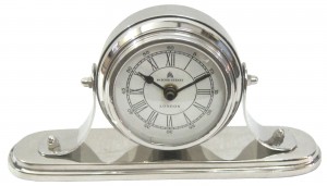 Table Clock Nickel Finish 24cm