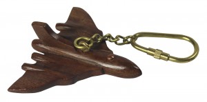 Wooden Vulcan Keyring (Batches of 10) 7.5cm