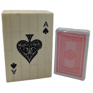 Ace of Spades Bone Card Box - 12cm