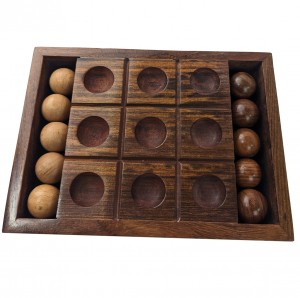 Sheesham Wood Tick Tack Toe - 16.5cm