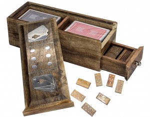 Double Cards and Dominoes Box - 24cm - 24cm