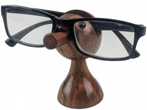 Bobble Head Glasses Stand - Sheesham Wood 9cm