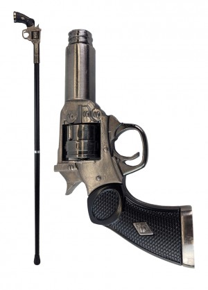 Pistol-Grip Swagger Cane / Walking Stick - 96cm
