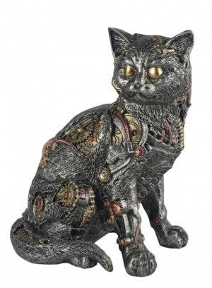 Steampunk Standing Cat 20.0cm