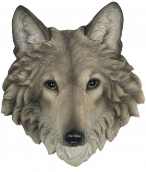 Wolf Head Hanging 34.5cm