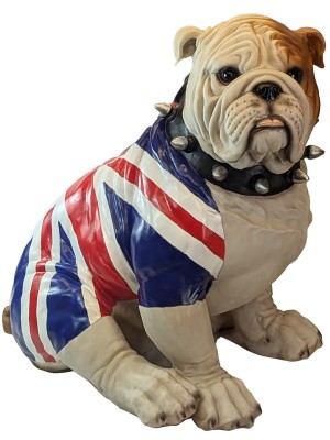 Sitting Bulldog (Union Jack) 53cm