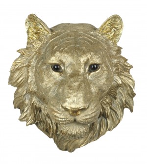 Gold Tiger Head Wall Art 37.5 cm
