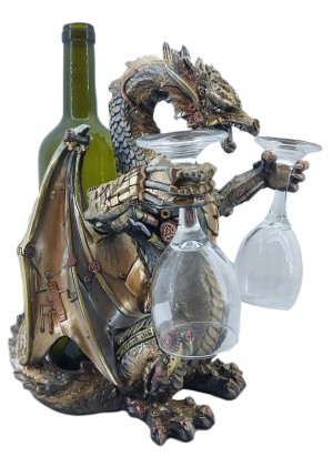 Steampunk Dragon Wine Holder 29.5cm