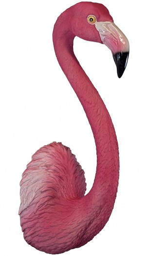 Pink Flamingo Head & Neck Wall Art - 72cm