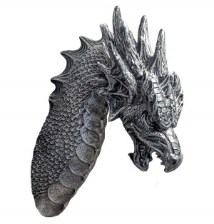 Dragon Head Wall Art Faux Taxidermy - 41cm