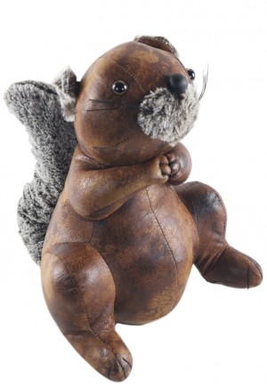 Faux Leather Squirrel Doorstop - 31cm (Case Price For Case Qty Only)