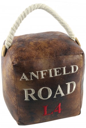 16cm Faux Leather Anfield Road L4 Doorstop