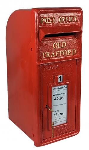 Old Trafford Post (Box Only) Red 60cm - New Version