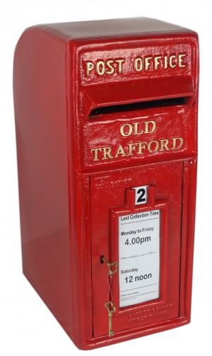 Old Trafford Post (Box Only) Red 57cm
