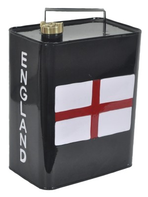 St George England Flag Black Petrol Can 33cm