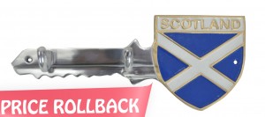 Scotland Key Holders Aluminium With 2 Hooks 30cm