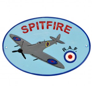 Spitfire Oval Plaque - Cast Iron - 30cm