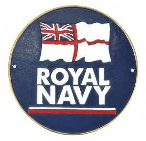 Royal Navy Plaque - Cast Aluminium - 24cm