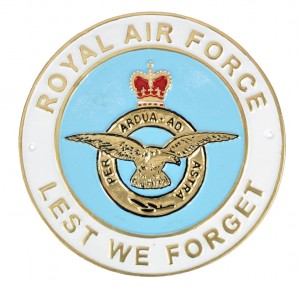 Royal Air Force Lest We Forget Plaque - Cast Iron - 24cm
