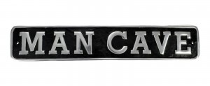 Man Cave Plaque - Cast Aluminium - 65cm