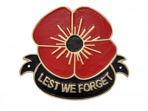 Lest We Forget - Cast Aluminium Plaque 24cm