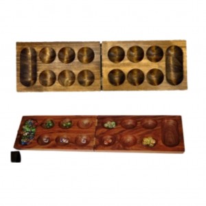 Folding Mancala With Glass Balls - 20.3cm