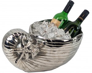 37cm Large Nautilus Shell 3/4 Bottle Ice Bucket N/P