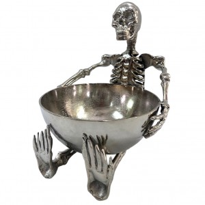 Skeleton Sifting With Bowl - 42cm Antique Nickel Finish