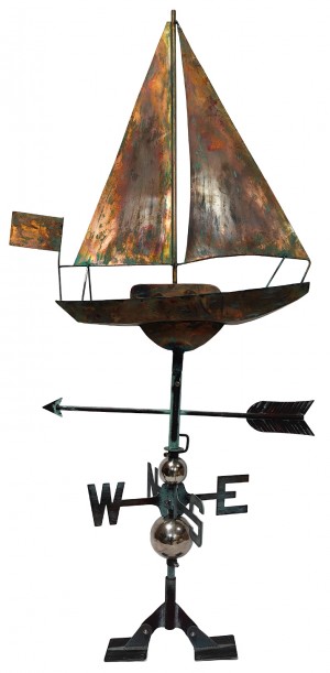 Copper Art - Sailboat Weathervane - 137cm