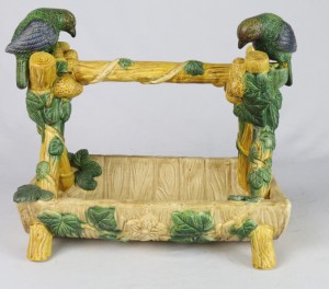 Majolica Bird Water Bath
