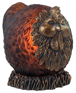 Amber Cockerel Table Lamp 21cm