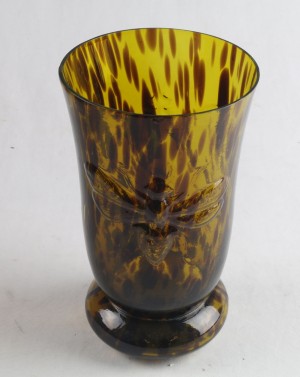 Tiger Vase Glass Dragonfly Design