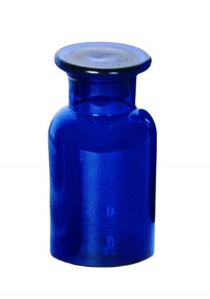 Bristol Blue Victorian Style Glass Medicine Bottle with Lid 11cm ** In  Addition to a Carriage Paid Order  **