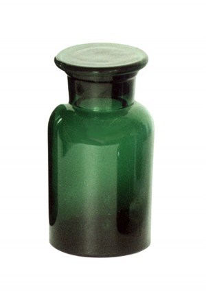 Medicine Bottle Green with Lid 11cm ** In  Addition to a Carriage Paid Order  **