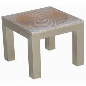 Circle Metal Overlay Side Table 50cm