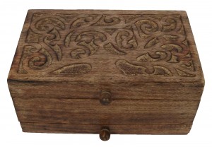 Mango Wood Tree Of Life Design Jewellery Box 25cm