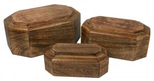 Mango Wood Set of 3 Boxes 30cm