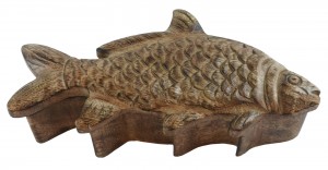 Mango Wood Fish Carp Box 22cm