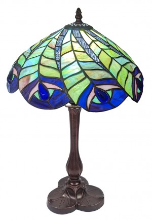 Peacock Tiffany Table Lamp (Medium) 43cm
