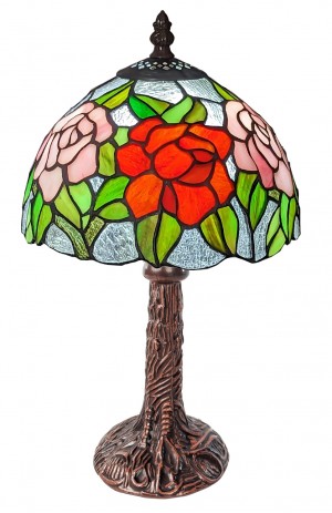 Rose Tiffany Table Lamp 34cm 