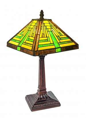 Pyramid Tiffany Style Table Lamp (Small) 38cm