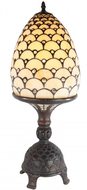 Jewelled Egg On Stand Lamp 64cm - Shade Dia 22cm