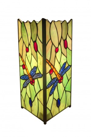 Dragonfly Tiffany Square Lamp 27cm